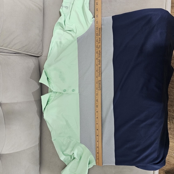 Men's Green, Gray, and Navy Polo Shirt - Picture 4 of 6